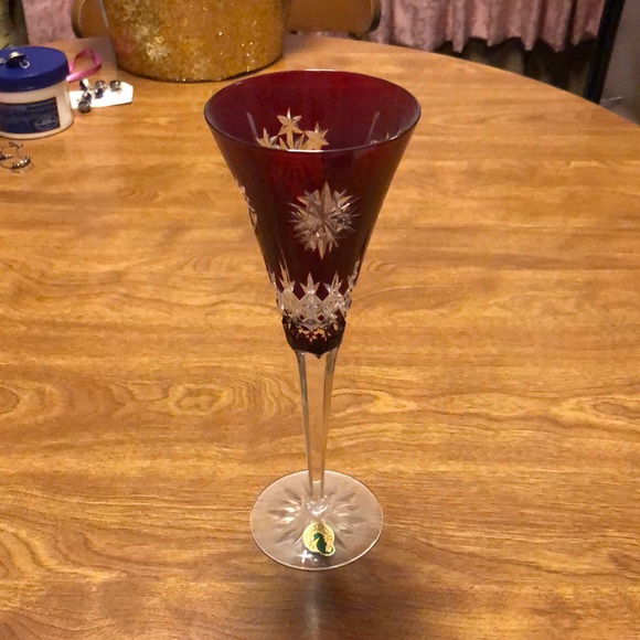 Waterford Crystal Other - Pretty Red Waterford Crystal Flute